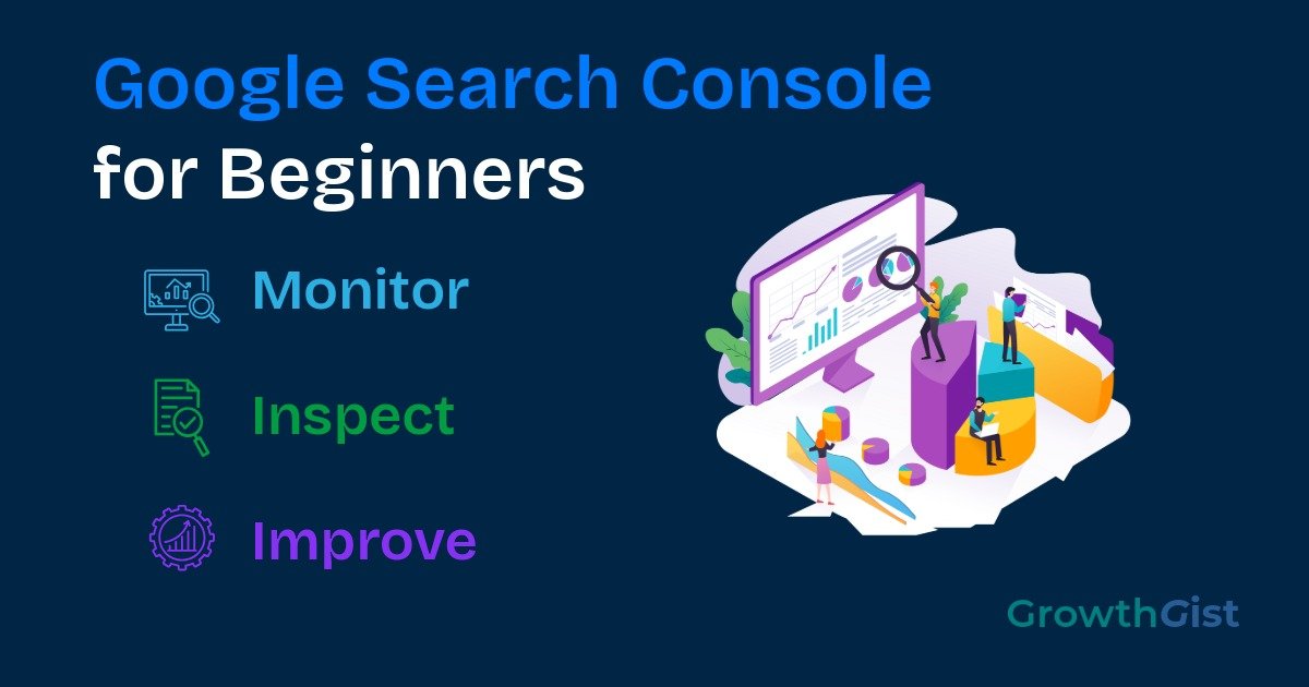 Google Search Console for Beginners dashboard showing search performance, indexing, XML sitemap, and website SEO reports.