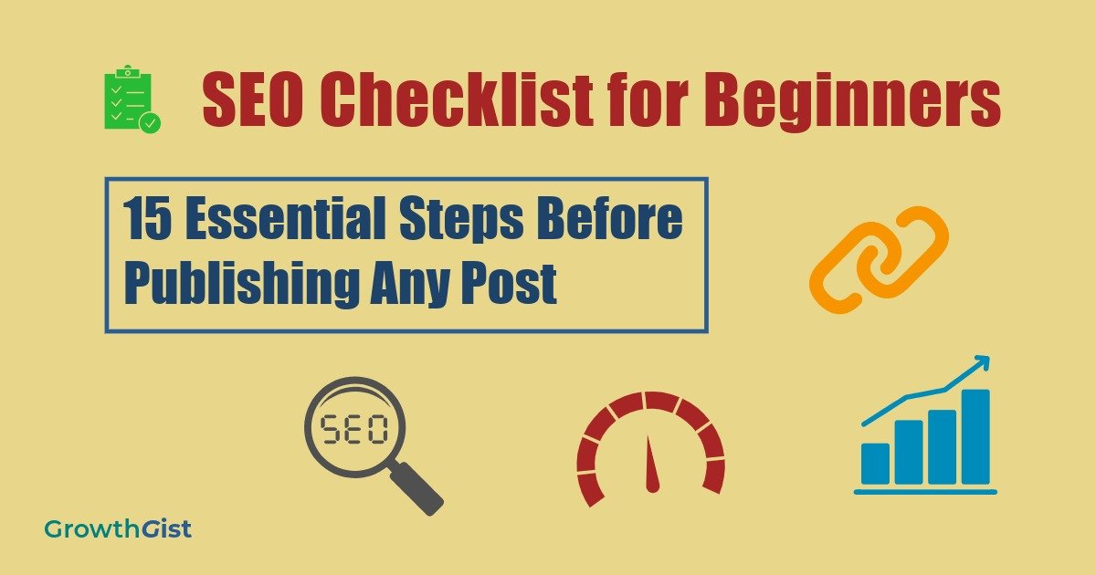 SEO checklist for beginners before publishing a blog post