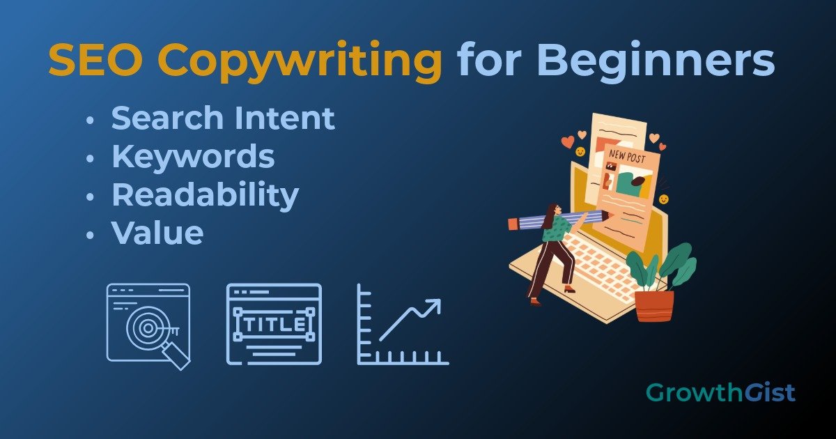 SEO Copywriting for Beginners infographic explaining how to write SEO-friendly content that ranks in search engines.